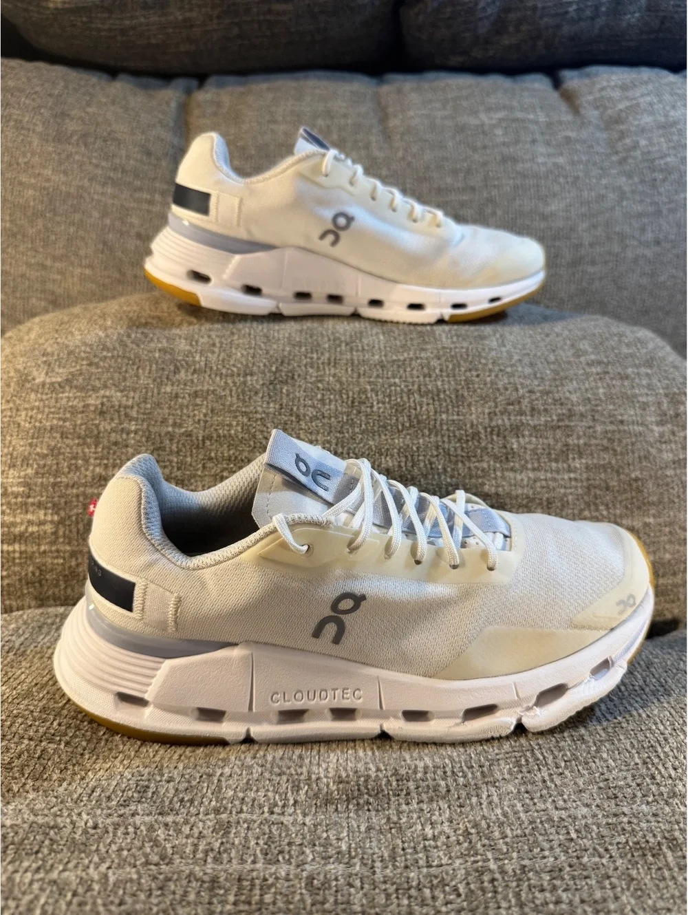 On Cloudnova Form White Heather Sneakers Women's US 6.5
